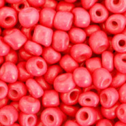 Seed beads 6/0 (4mm) Neon coral red